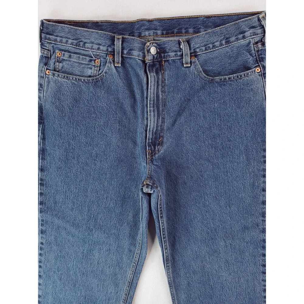 Levis 550 Jeans Mens 38x30 Blue Relaxed Tapered Baggy Work Pants 90s Stone Wash